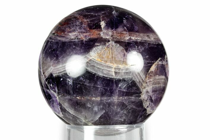 Polished Amethyst Sphere With Hematite Inclusions #342120
